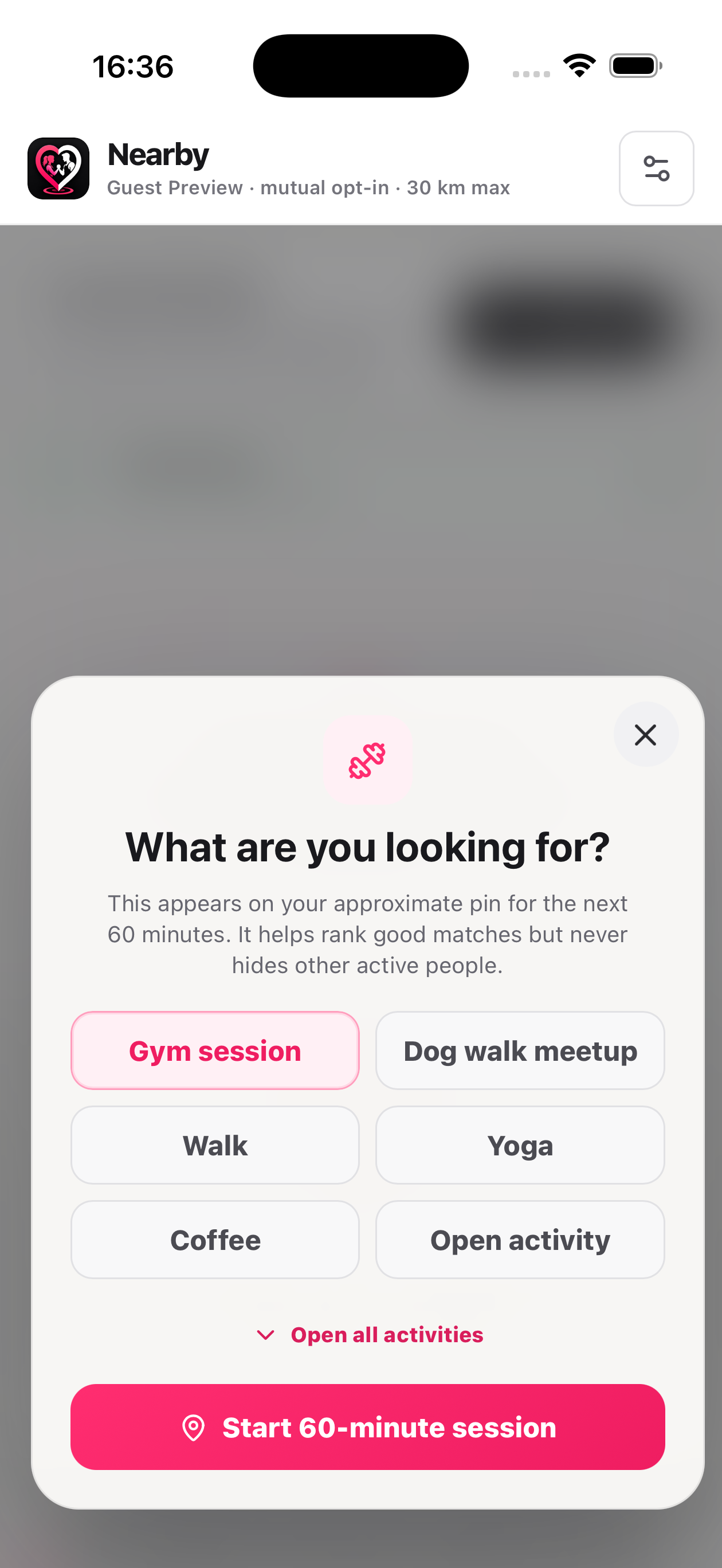 Spotter app preview using demonstration content
